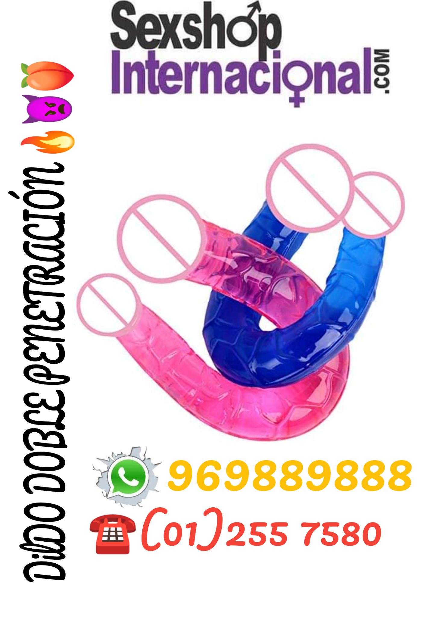 DILDO DOBLE PENETRACION-PAREJAS LESBISCAS-SEXSHOP MIRAFLORES 981196979 